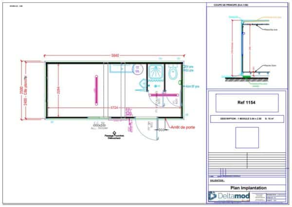 Vestiaire sanitaire modulaire occasion