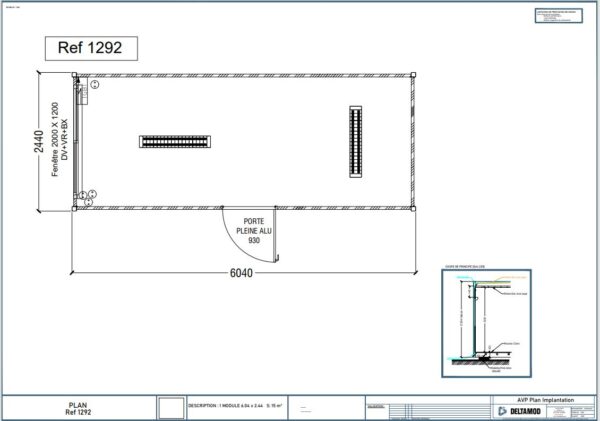 Bureau modulaire d'occasion de 15m²