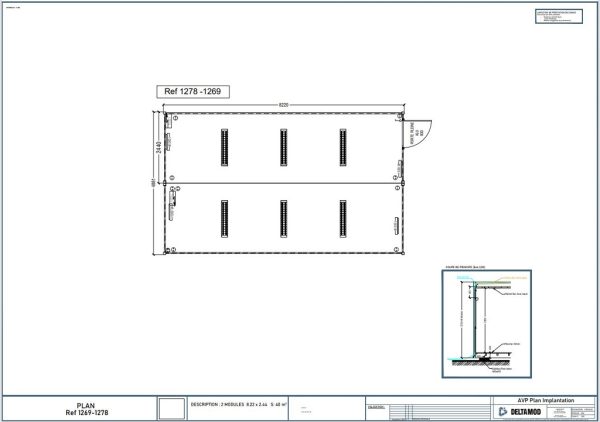 Bâtiment préfabriqué d'occasion de 40m²