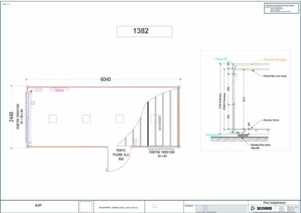 Modulaire bâtiment occasion 15m²