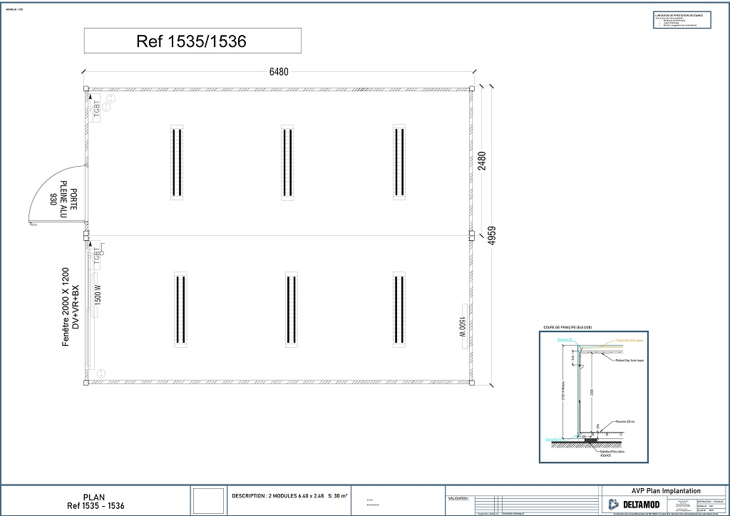 bâtiment modulaire assemblé 30m²