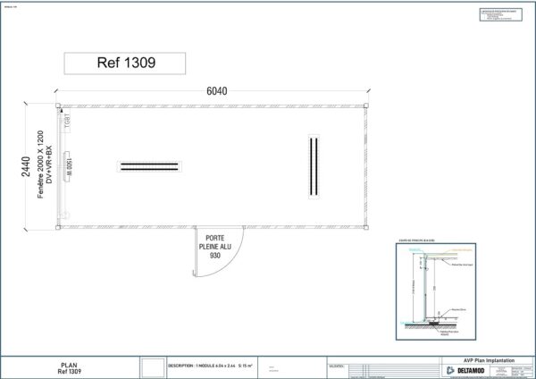 Modulaire bureau d'occasion de 15m²