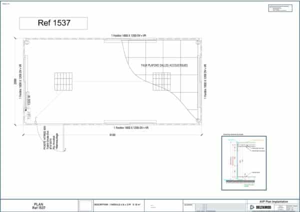Modulaire bureau occasion 18m²