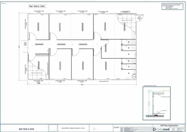 Bureaux sanitaire modulaire