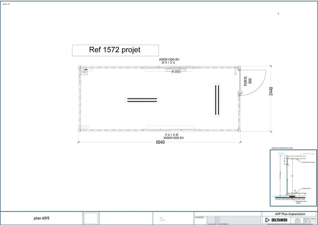 Bureau modulaire occasion de 15m²